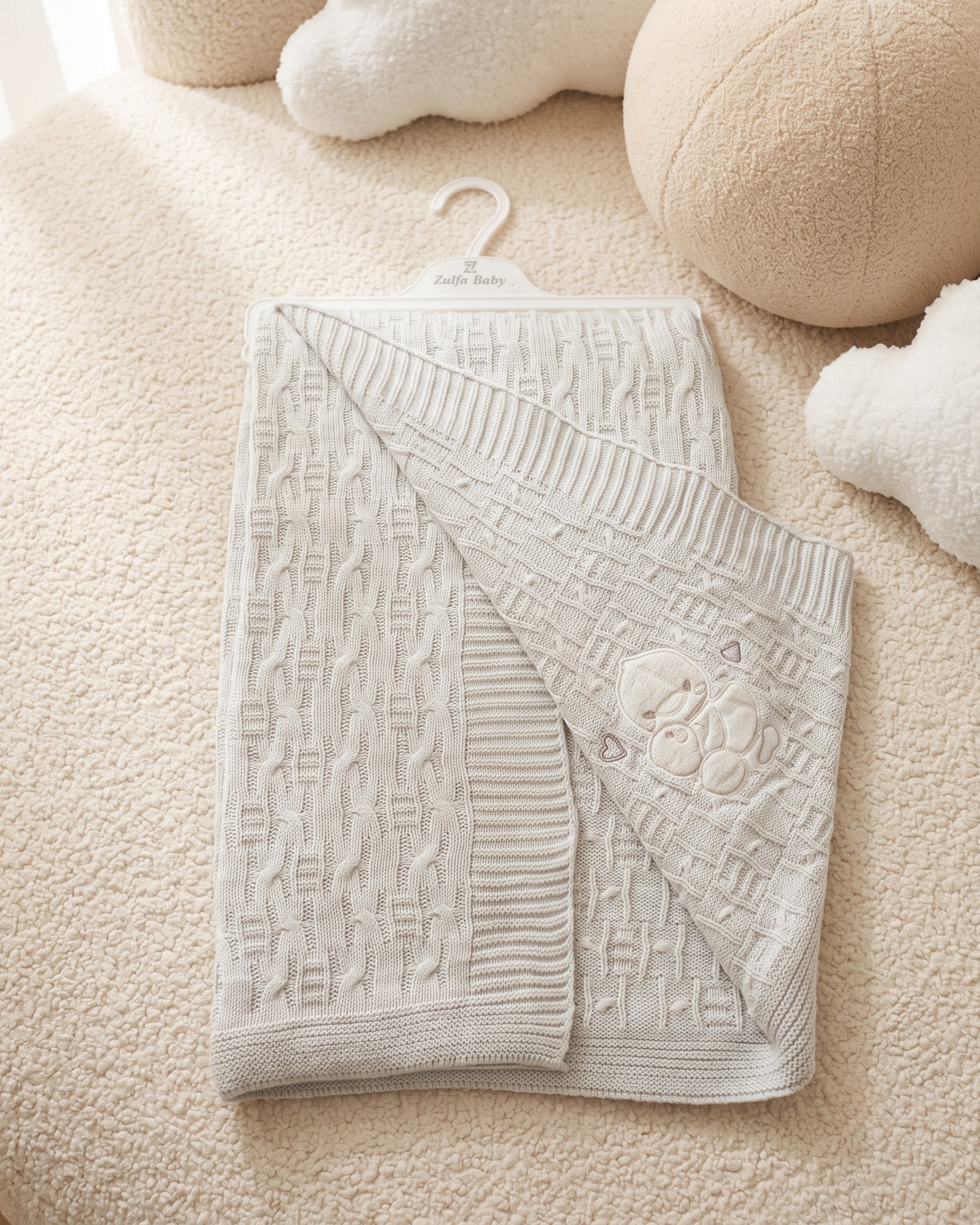 Couverture Tricotée Bébé Premium