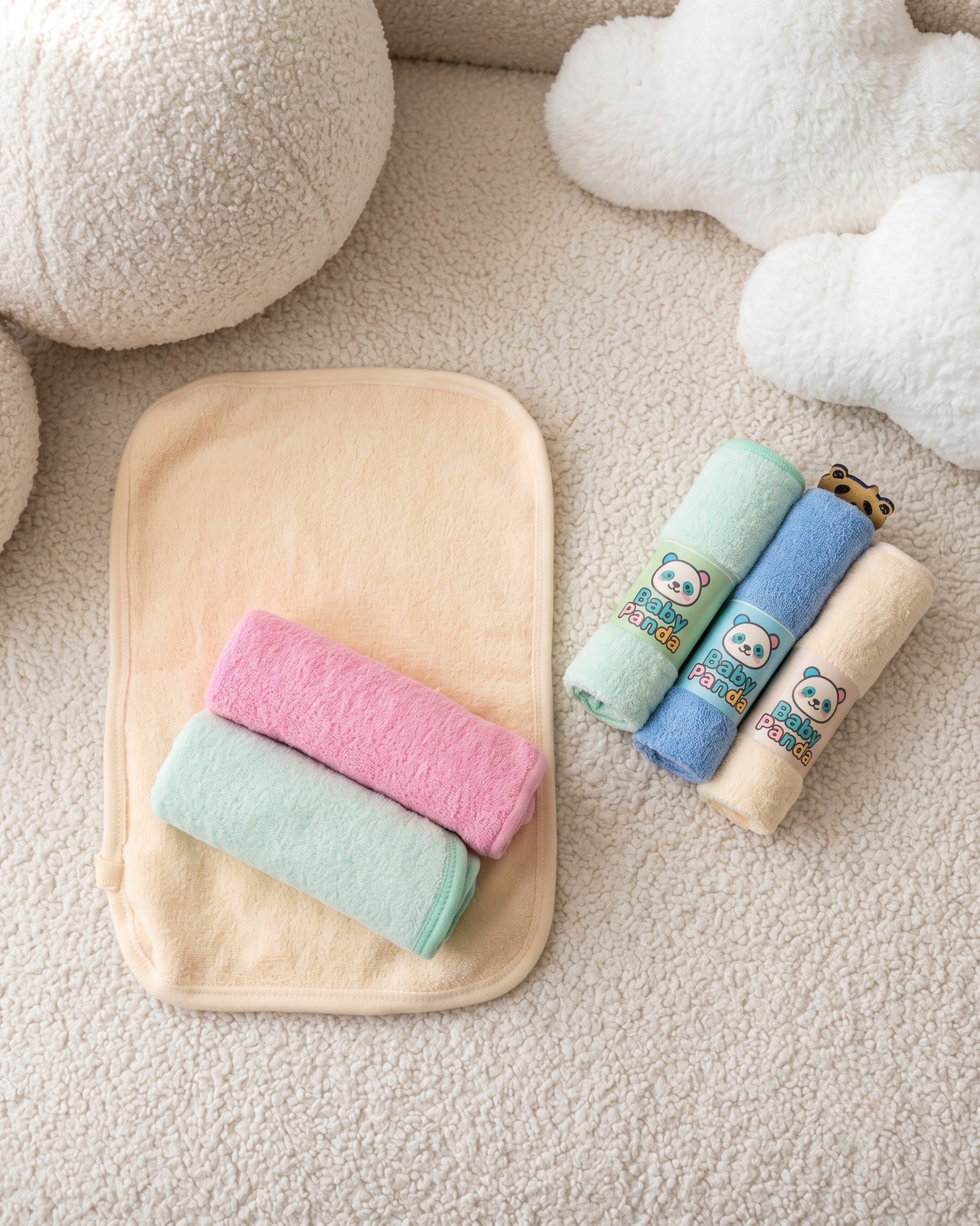Pack 3 Lingettes de Bain Bébé Ultra Douces