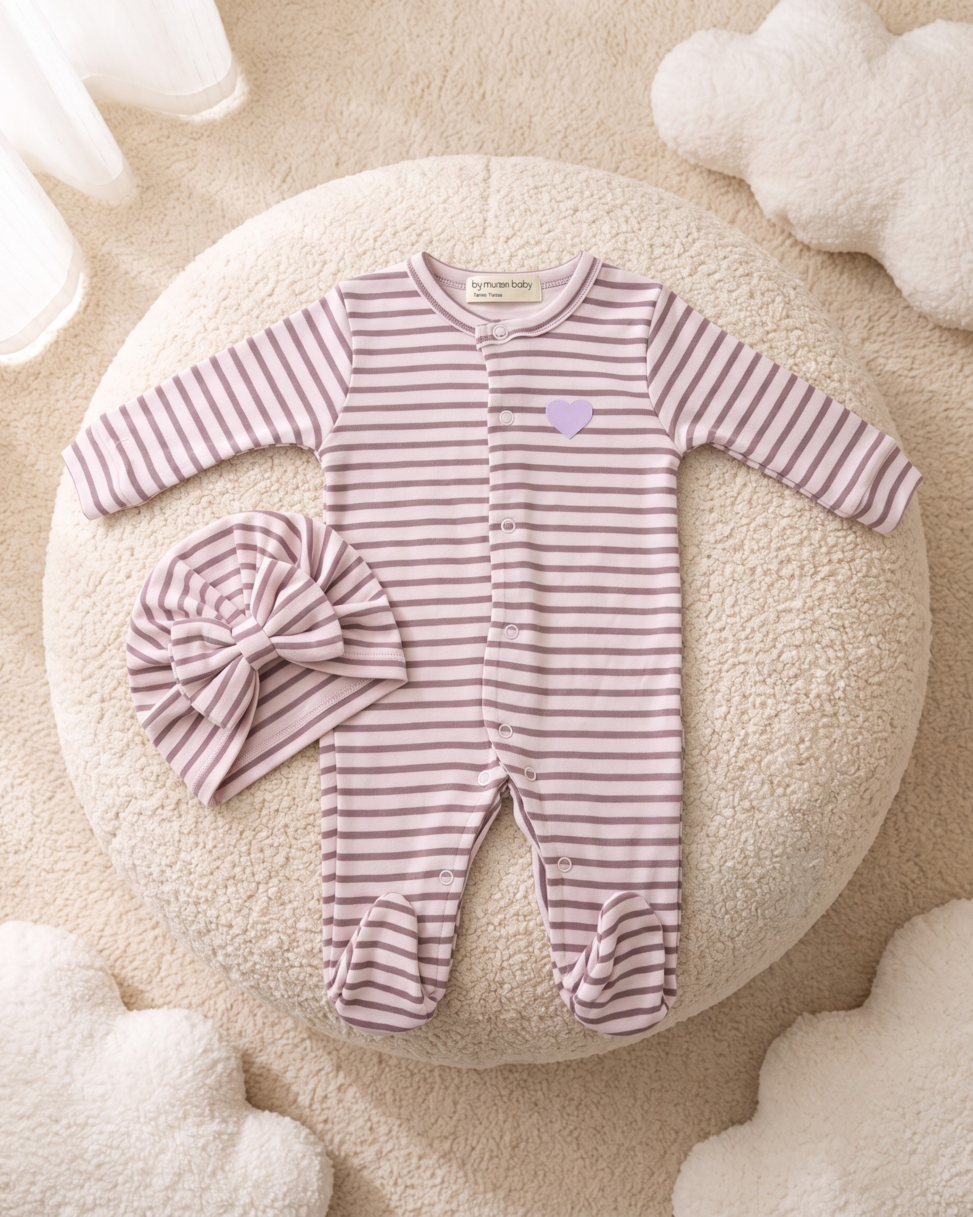Pack de 5 Grenouillères Bébé Fille avec Bandeaux Assortis – 100% Coton