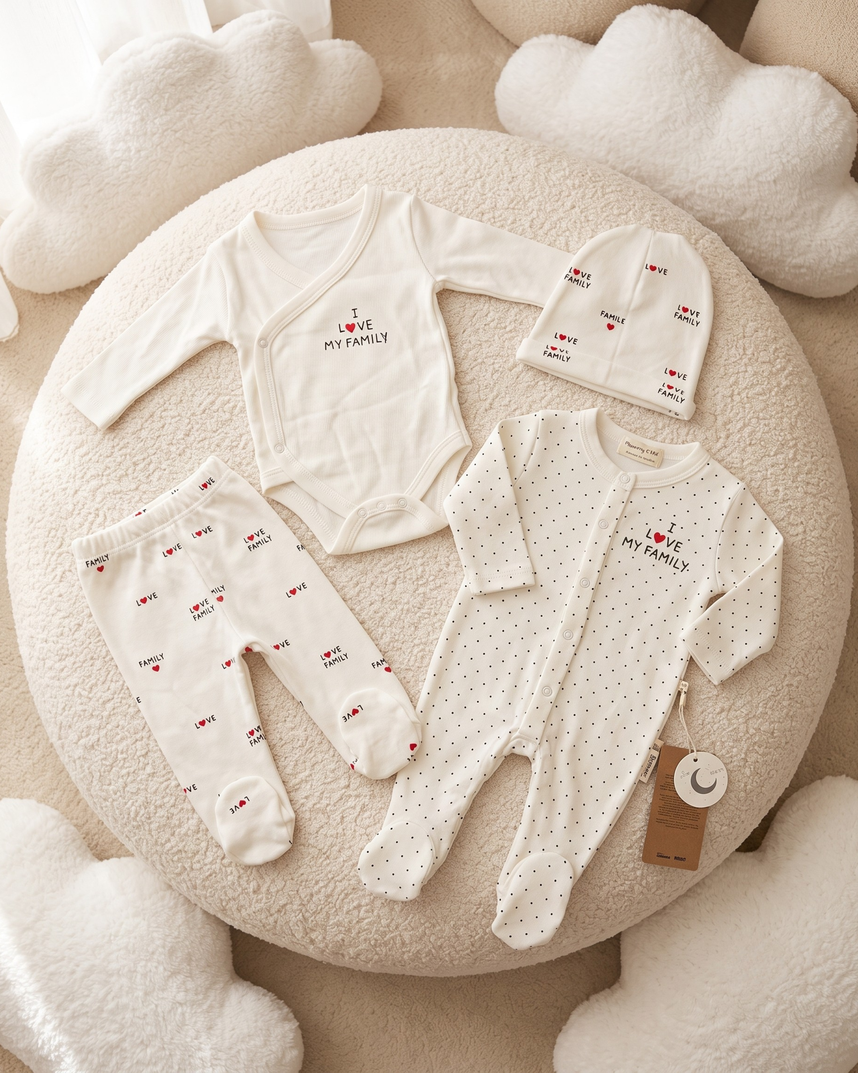 Pack Naissance 4 Pièces Bébé – Collection Love My Family
