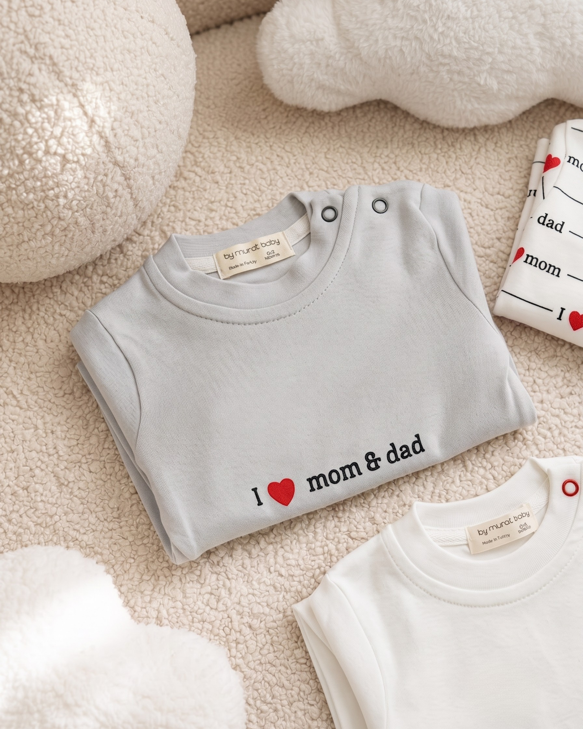 Pack 5 Grenouillère Bébé "Mommy &amp; Daddy" 100% Coton