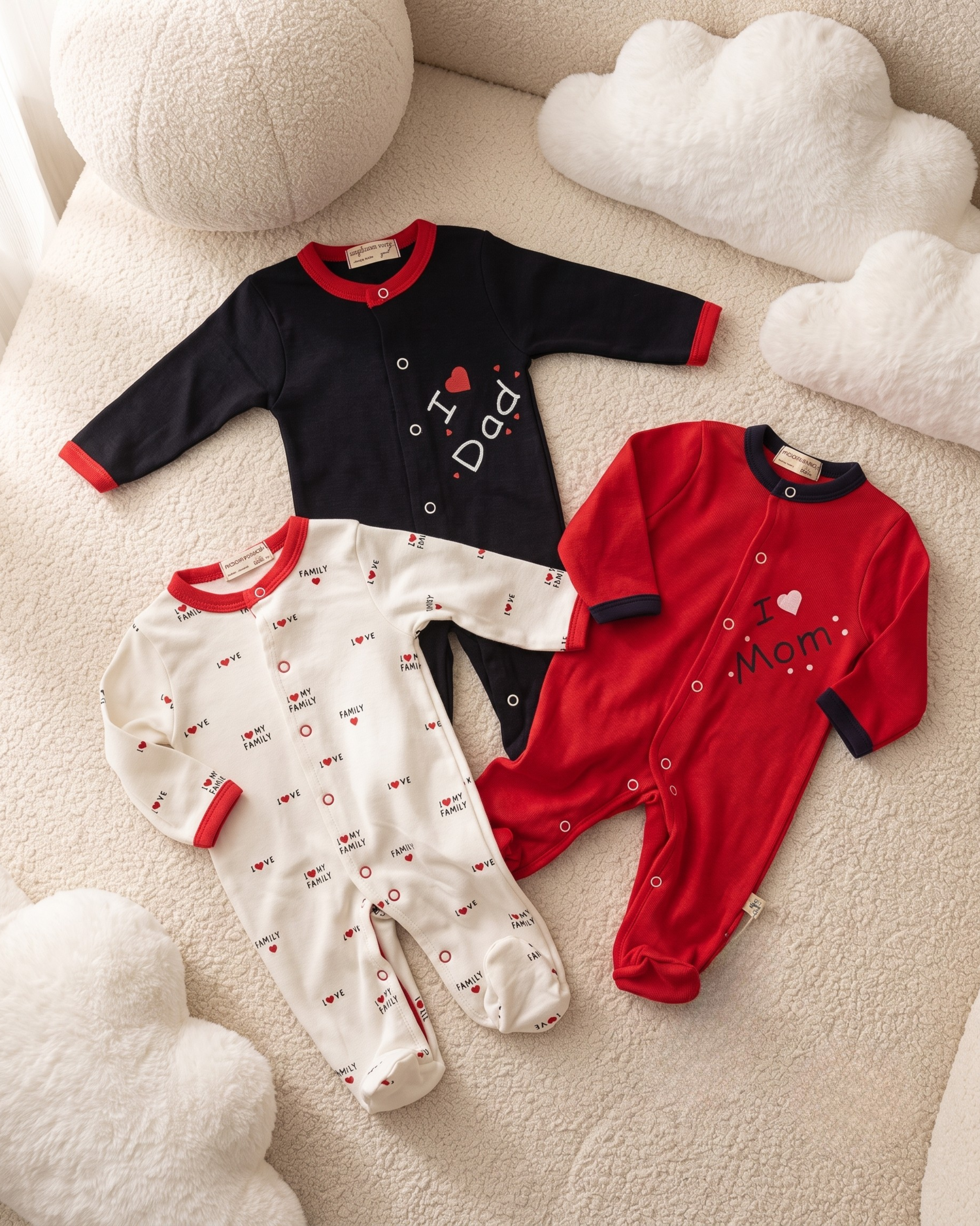 Pack Trio de Grenouillères Bébé Mixte 100% Coton