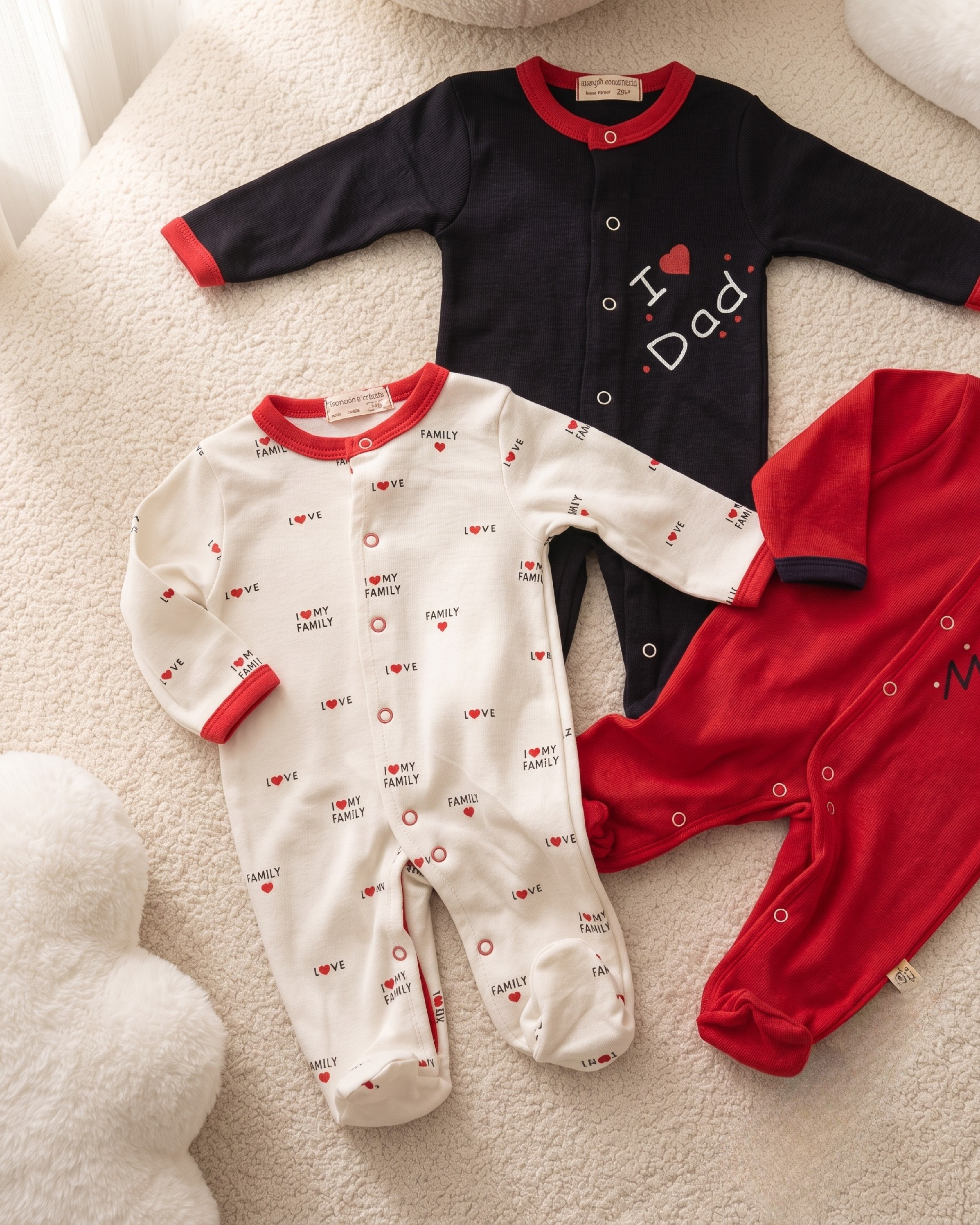 Pack Trio de Grenouillères Bébé Mixte 100% Coton