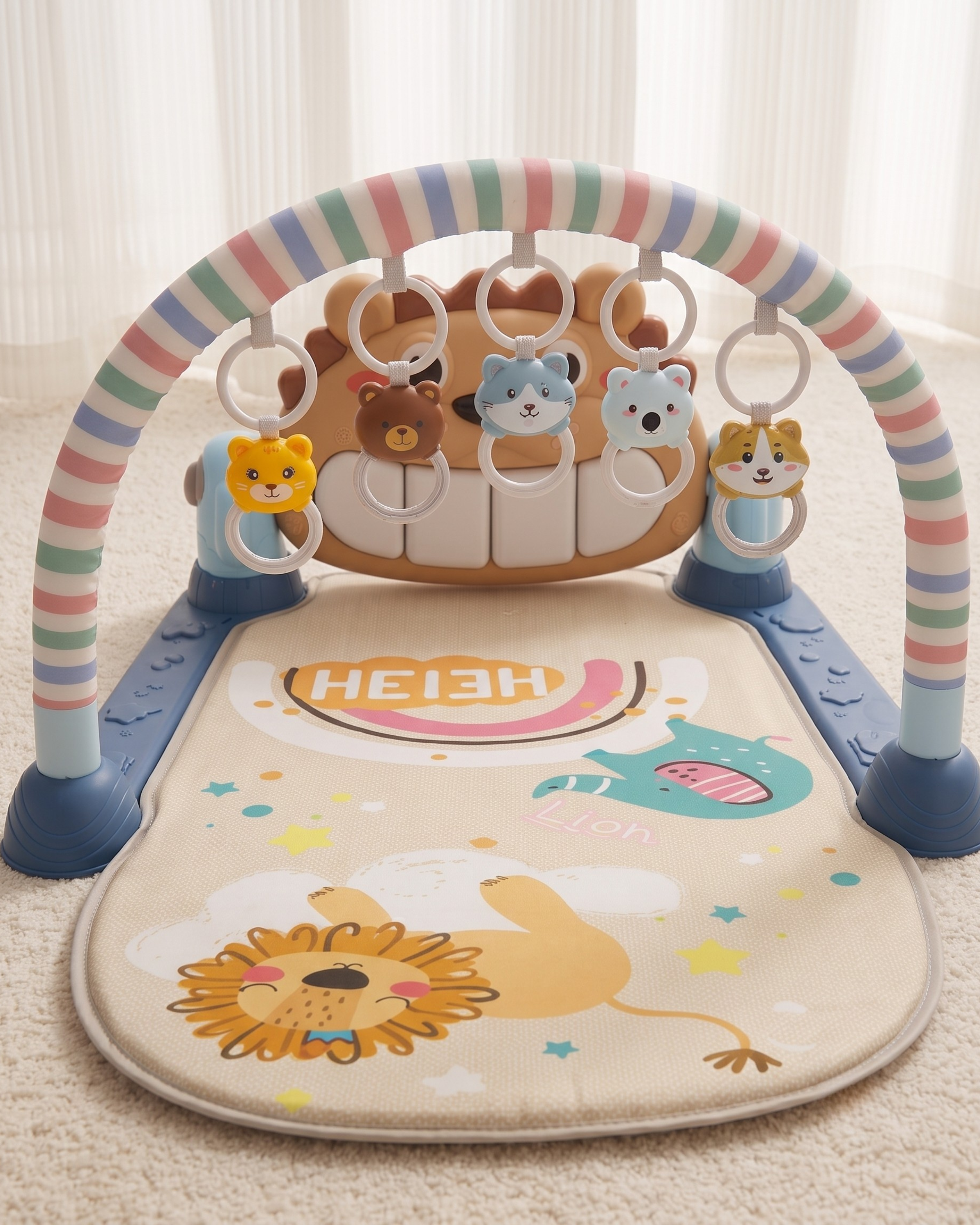 Tapis d'Éveil Bébé avec Piano Musical – Arche d'Activités