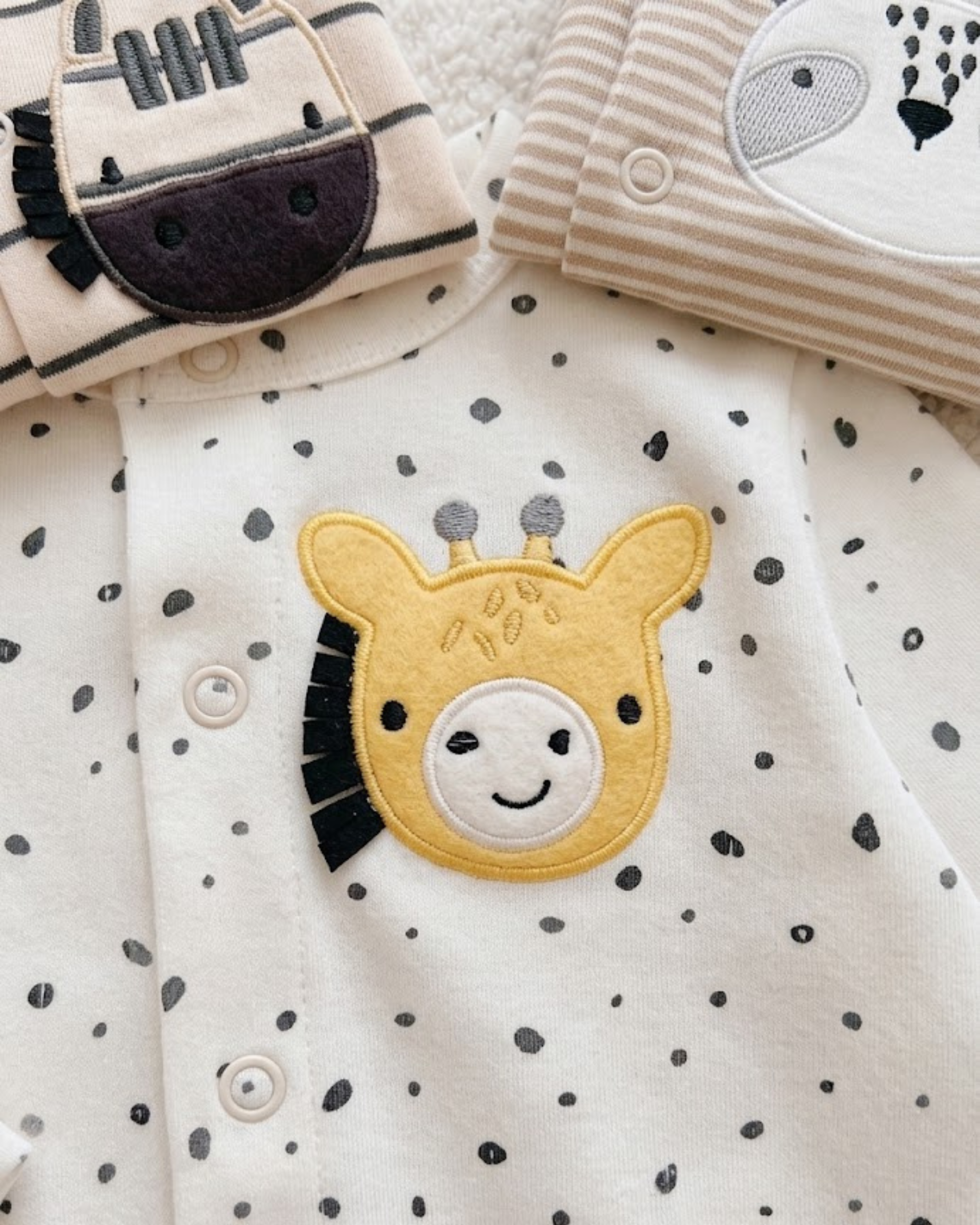 Pack 4 Grenouillères Bébé à Manches Longues – 100% Coton – 0 à 3 Mois