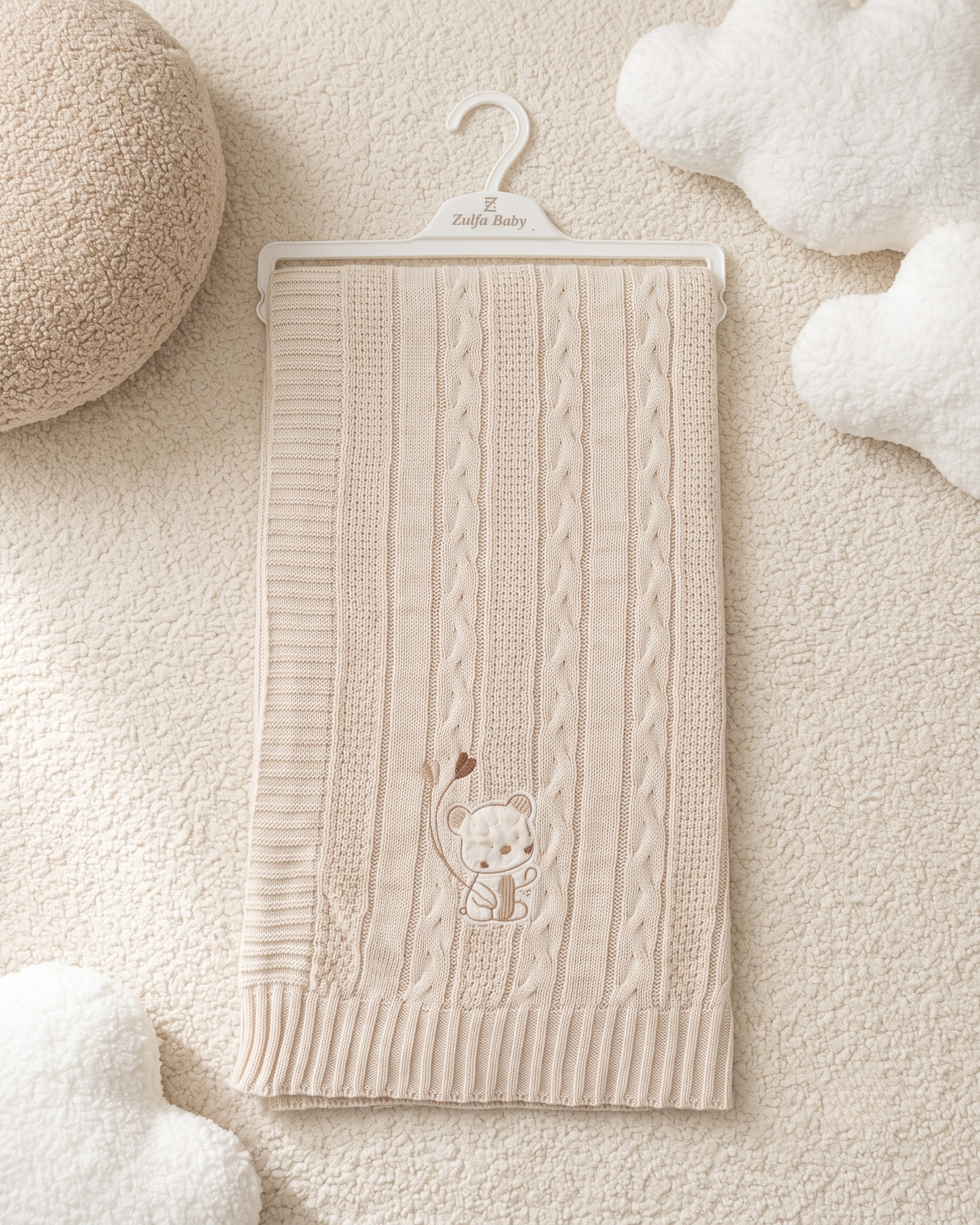 Couverture Tricotée Bébé Premium