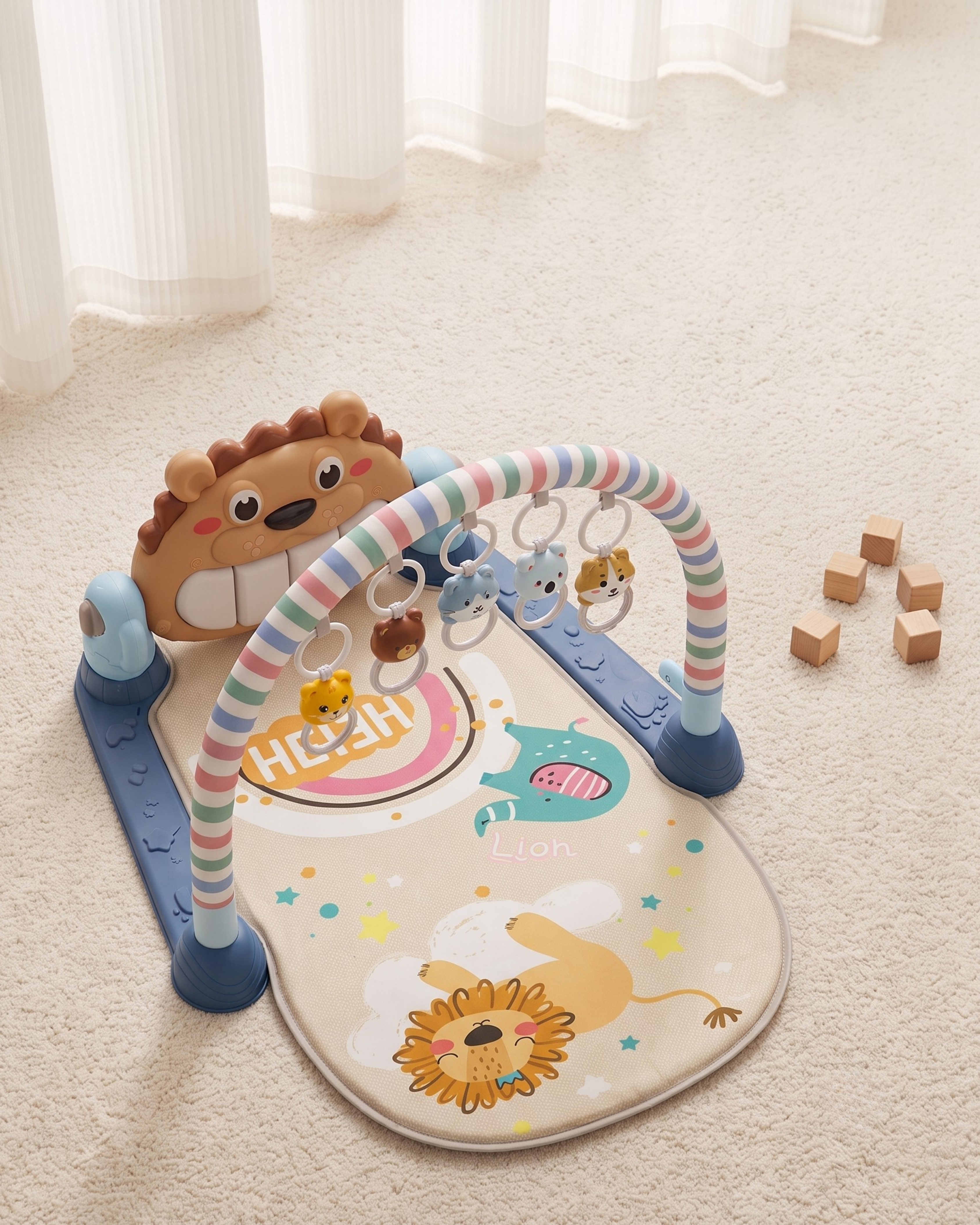 Tapis d'Éveil Bébé avec Piano Musical – Arche d'Activités