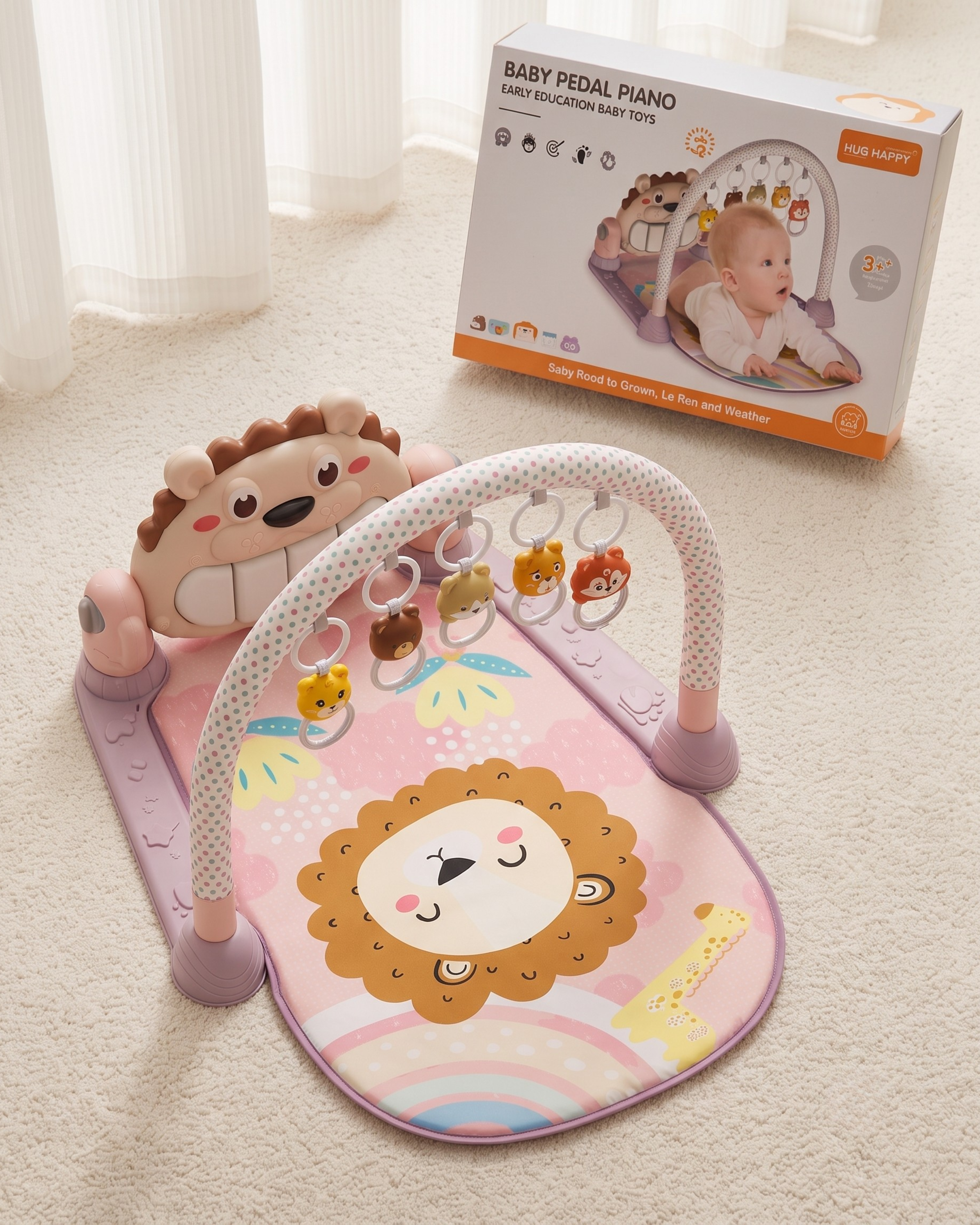 Tapis d'Éveil Bébé avec Piano Musical – Arche d'Activités