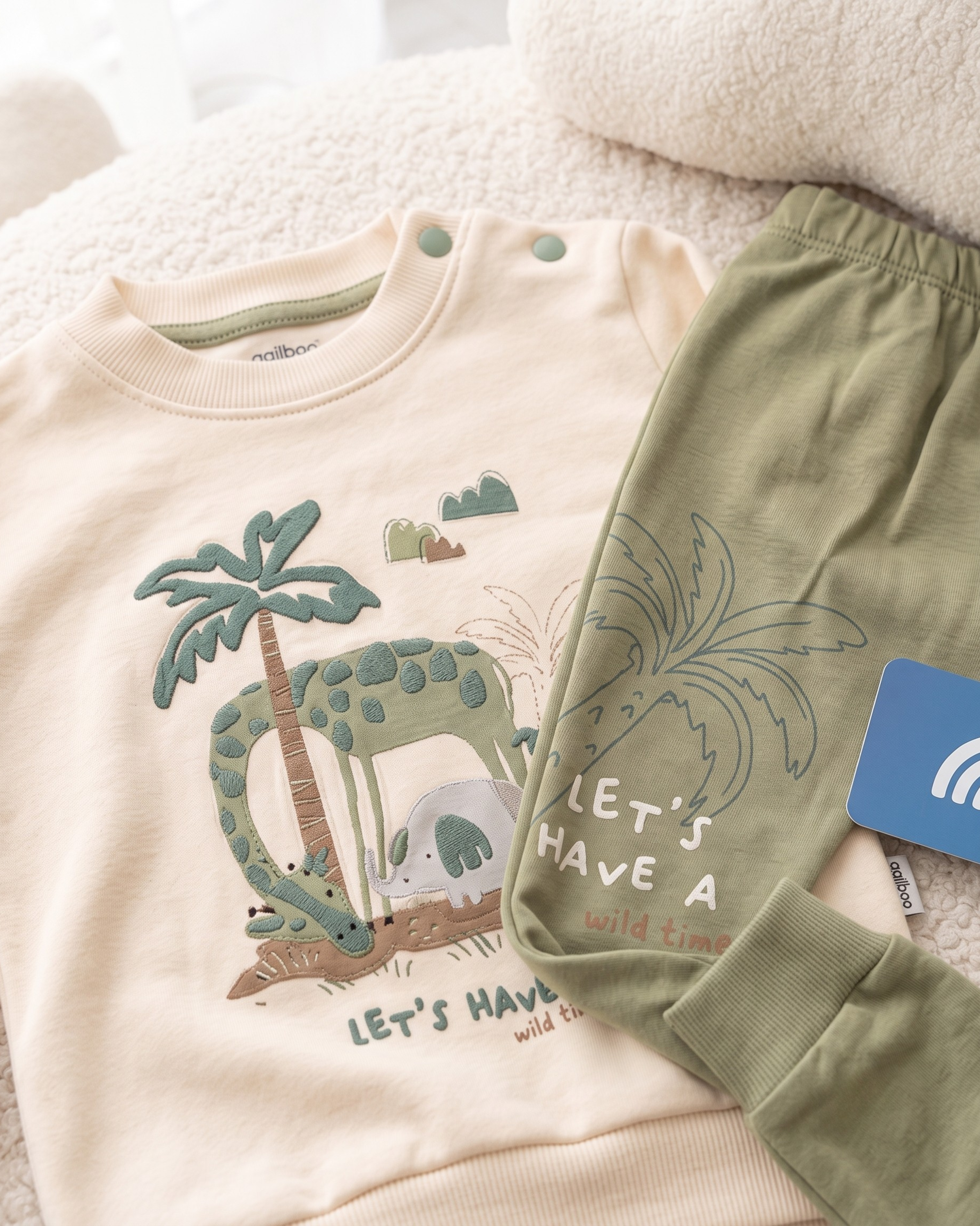 Ensembles Bébé 2 Pièces – Sweat & Pantalon – 100% Coton – 6 à 18 Mois