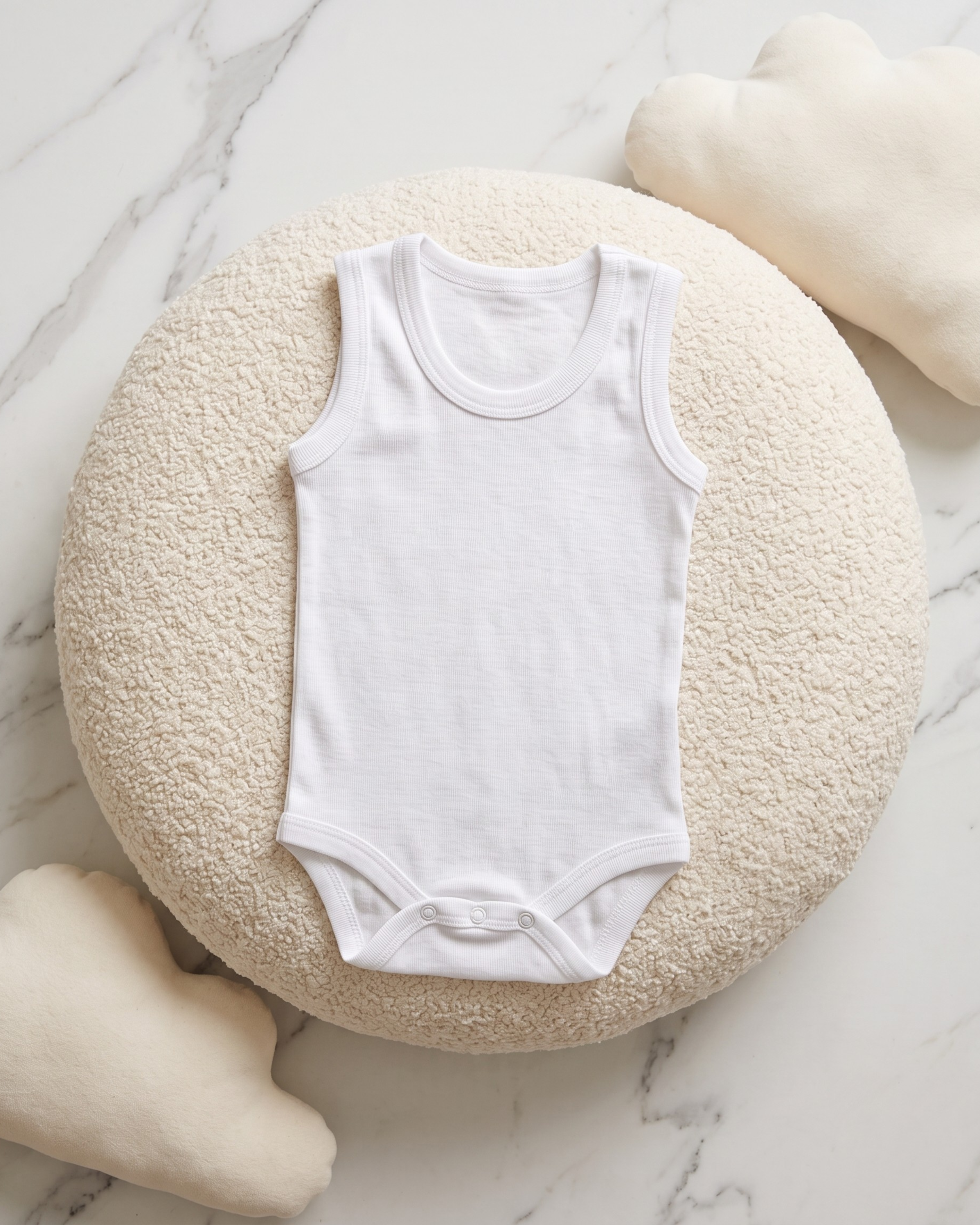 Pack 3 pièces Sous-Vêtements Gilet Blanc 0 – 3 – 6 – 12 – 24 Mois