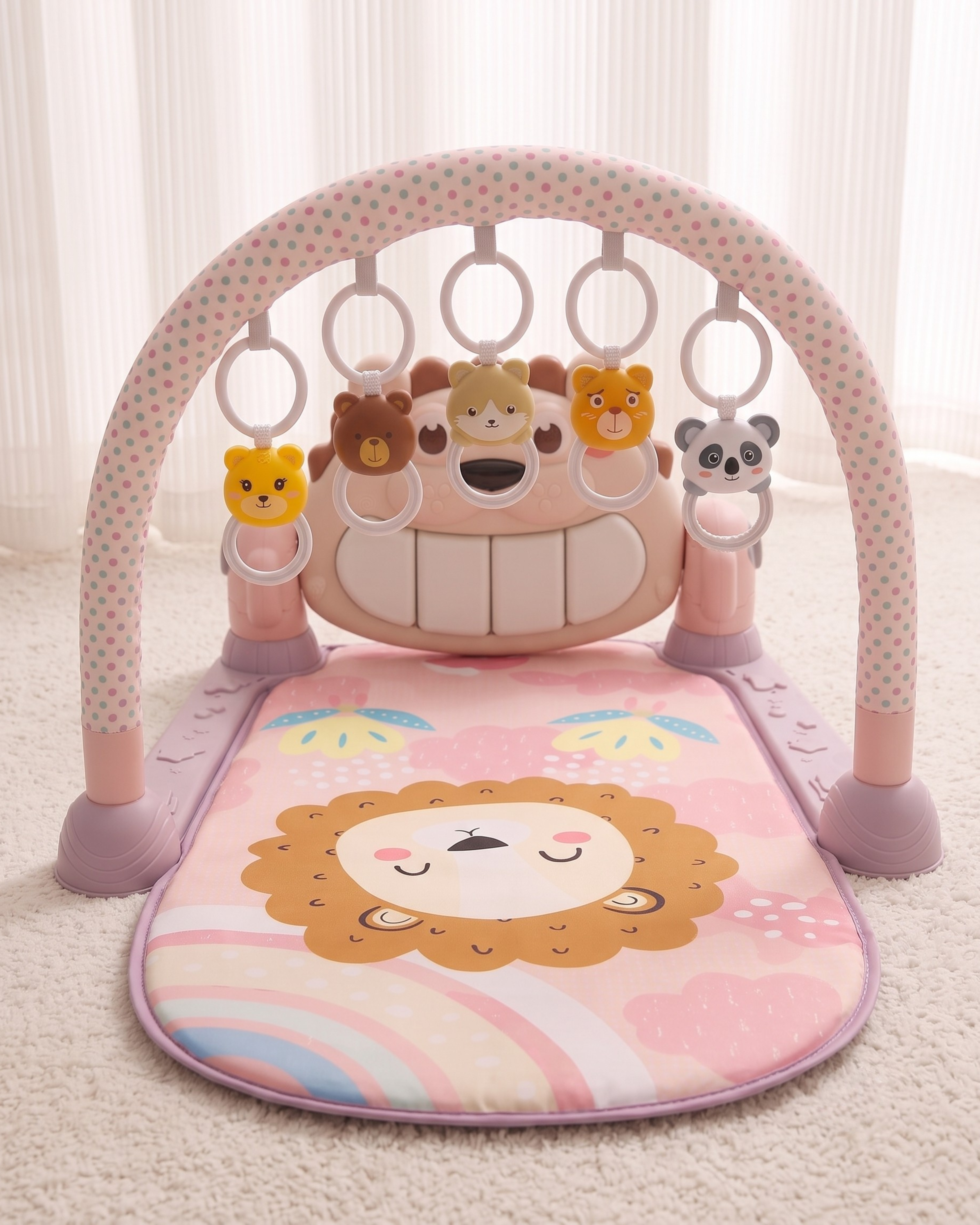 Tapis d'Éveil Bébé avec Piano Musical – Arche d'Activités