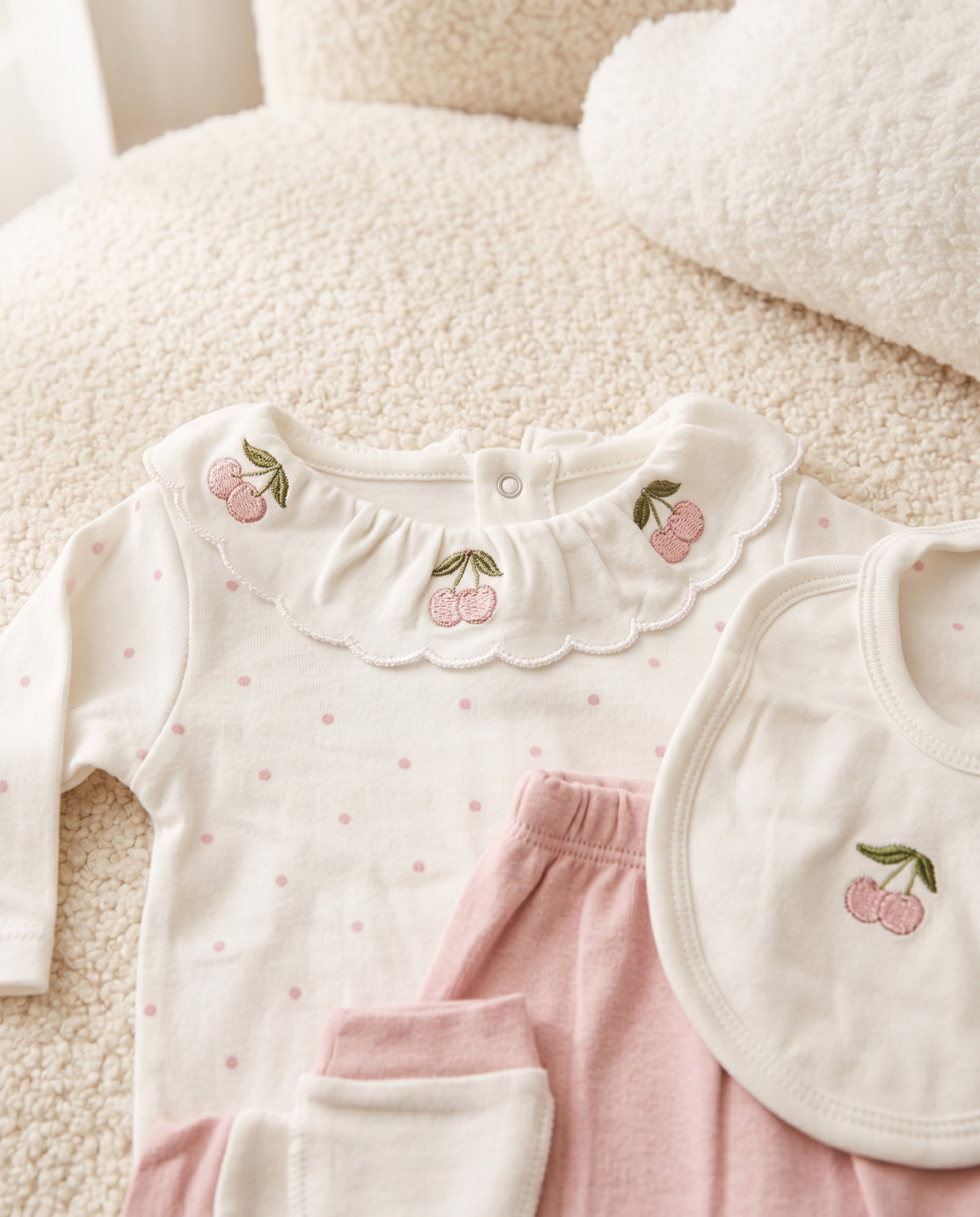 Ensemble Naissance Bébé Fille 5 Pièces – Sortie Hôpital – 0 à 3 Mois