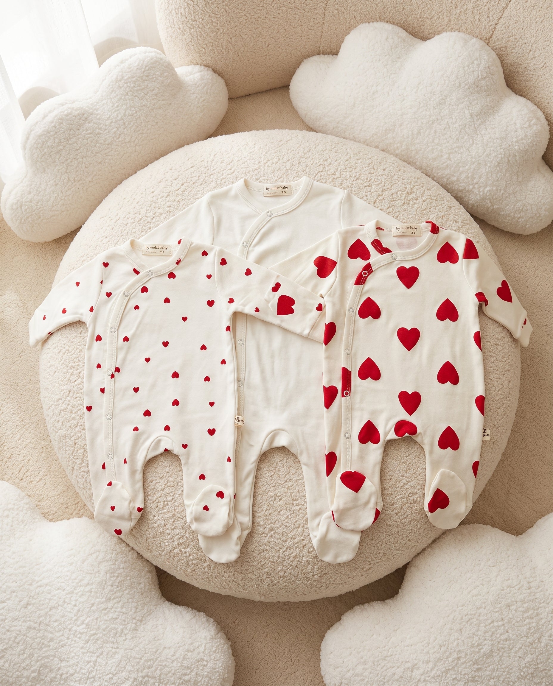 Pack 3 Grenouillère Bébé Fille 100% Coton