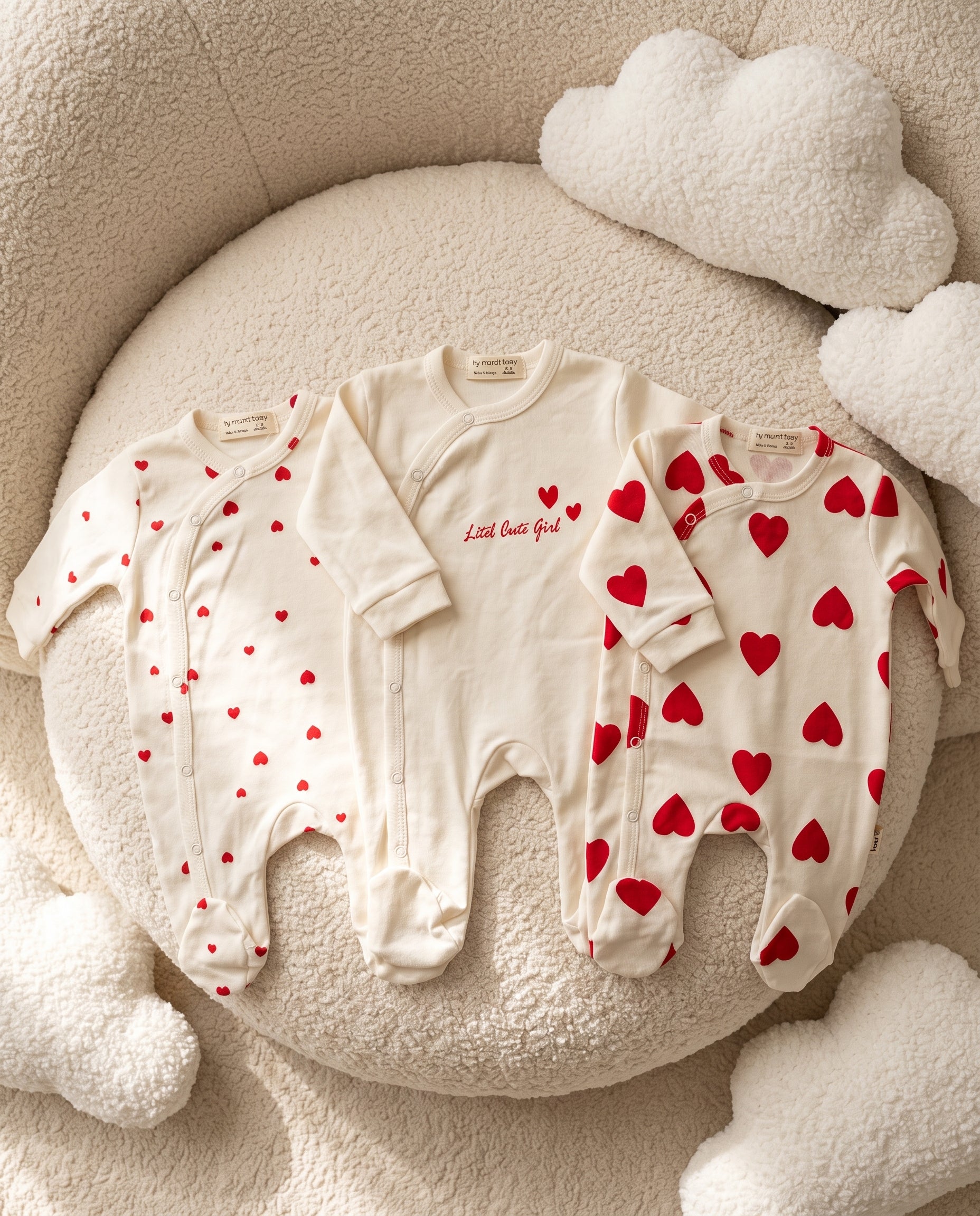 Pack 3 Grenouillère Bébé Fille 100% Coton