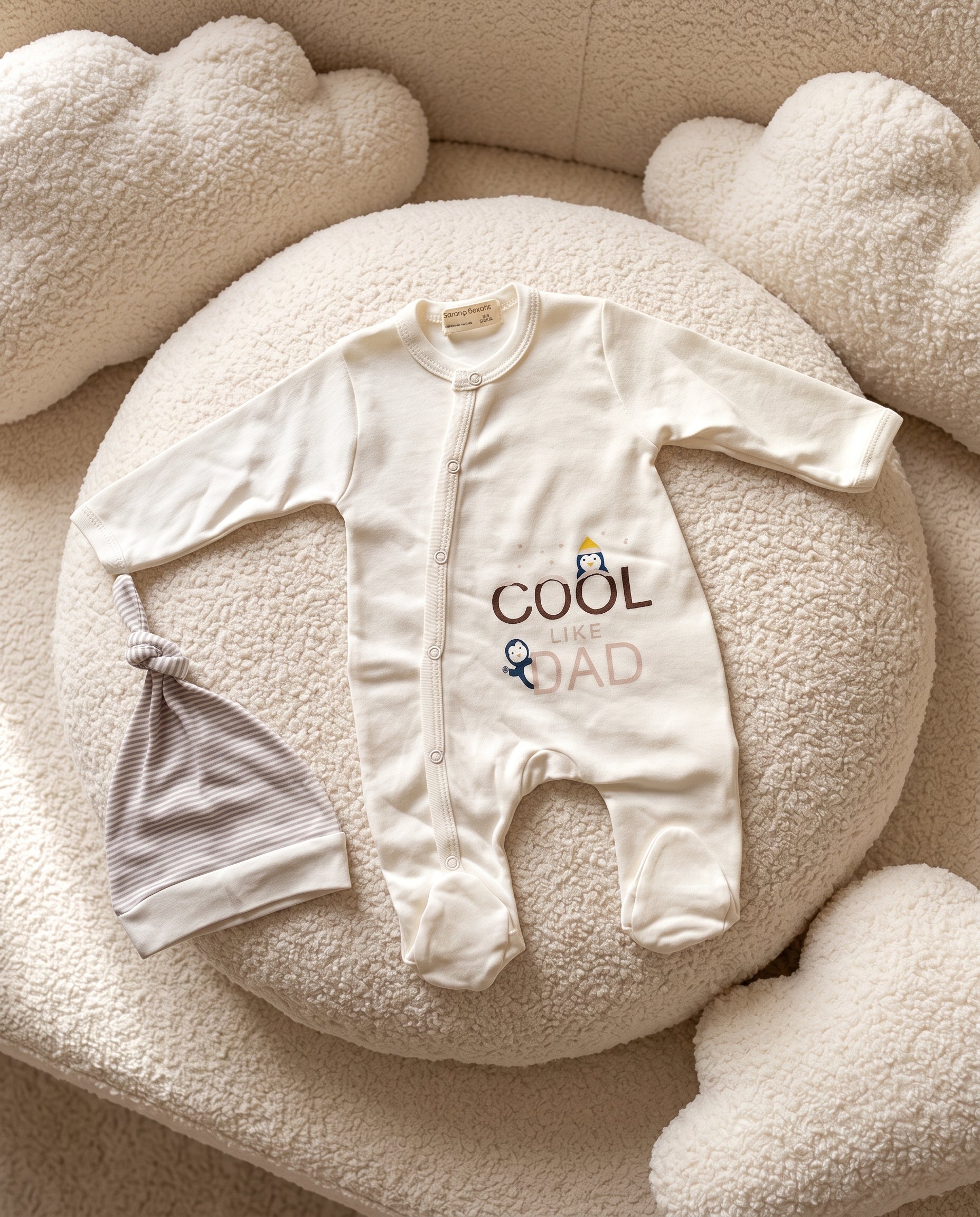 Pack Duo Grenouillères Bébé avec Bonnets Assortis