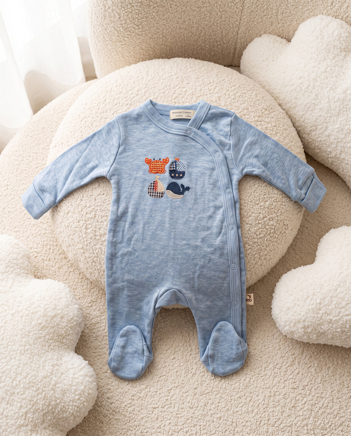 Pack Trio de Grenouillères Bébé 100% Coton – Motifs Adorables