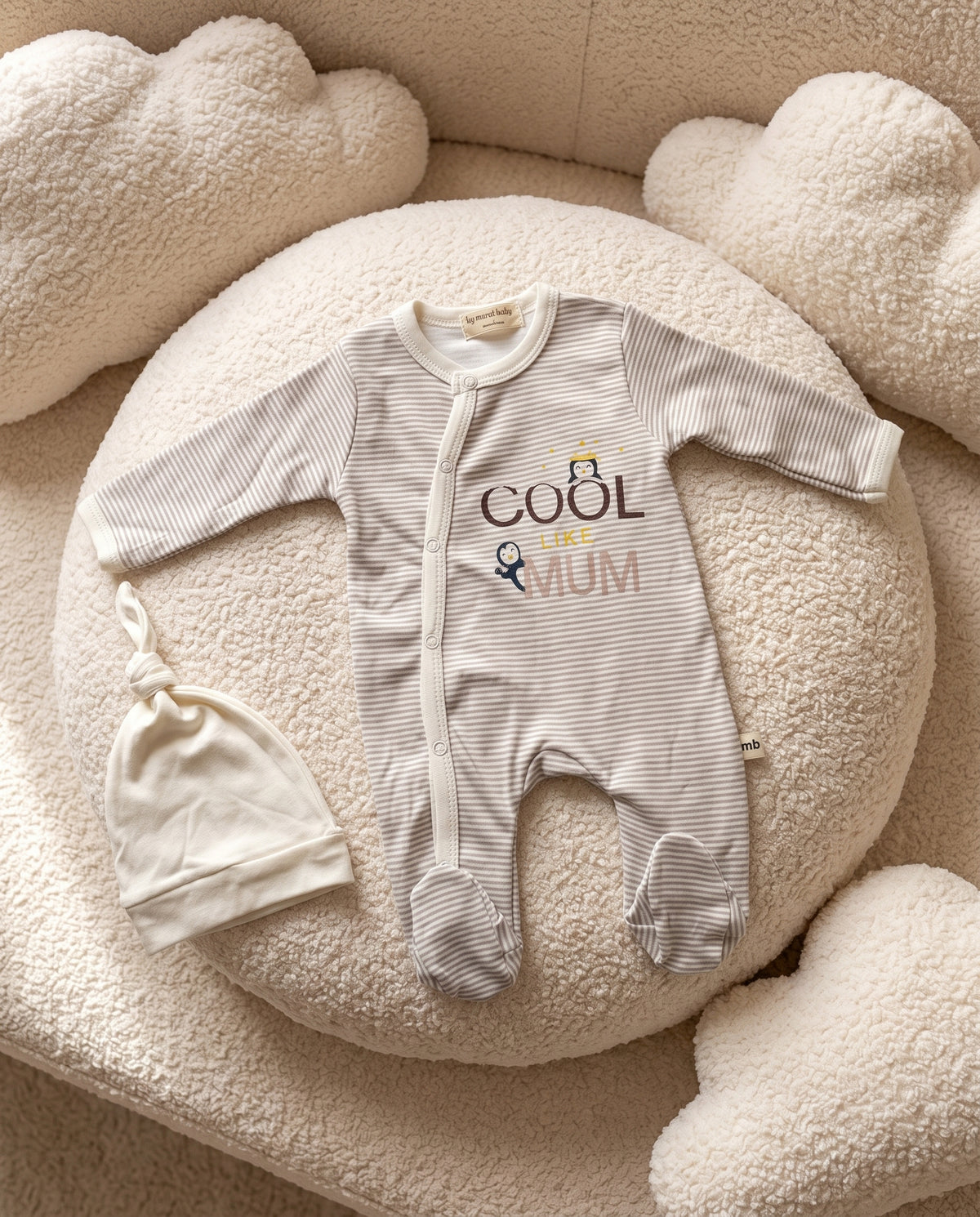 Pack Duo Grenouillères Bébé avec Bonnets Assortis