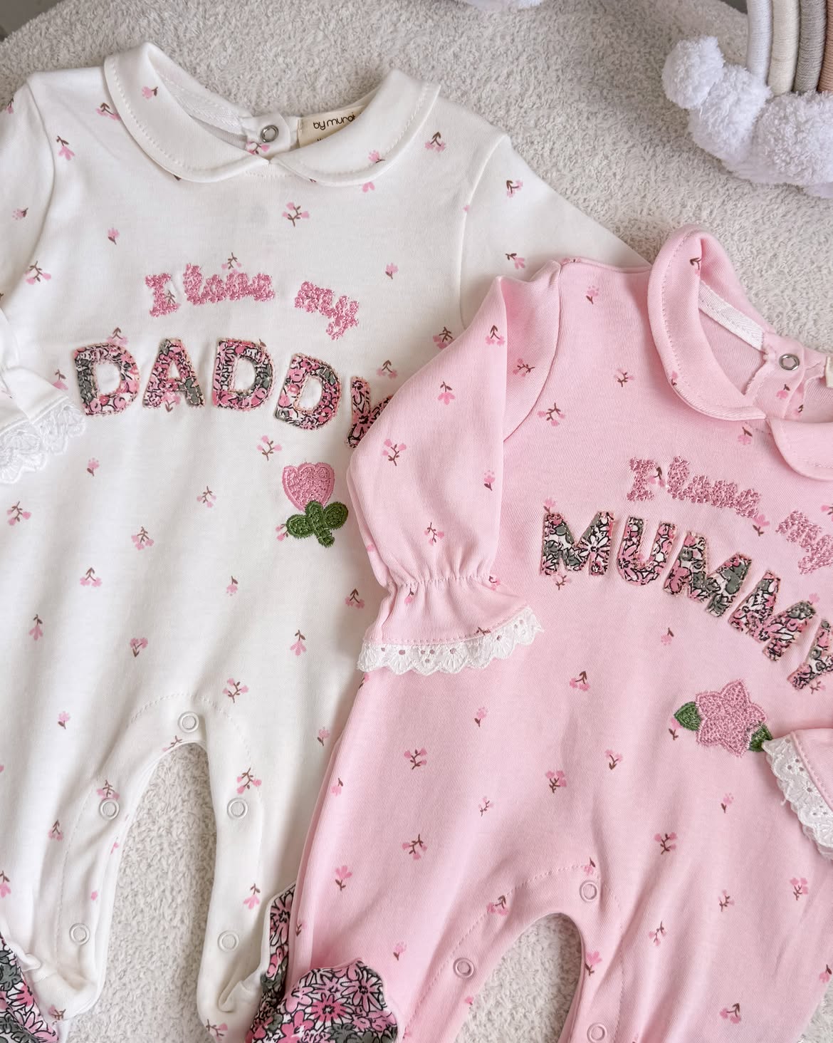 2 Grenouillères Bébé 100% Coton Doux – 0 à 6 Mois